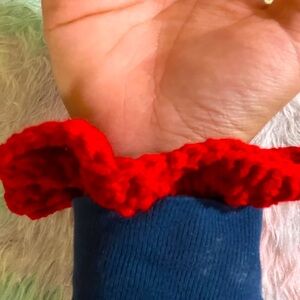 Red crochet Scrunchie
